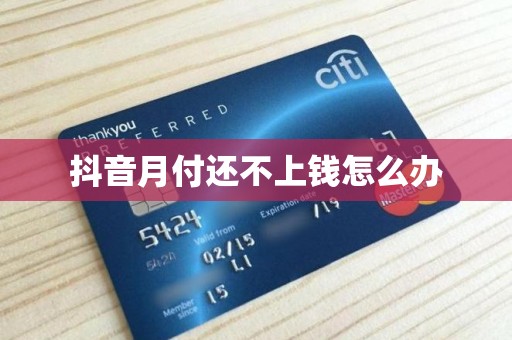 抖音月付还不上钱怎么办