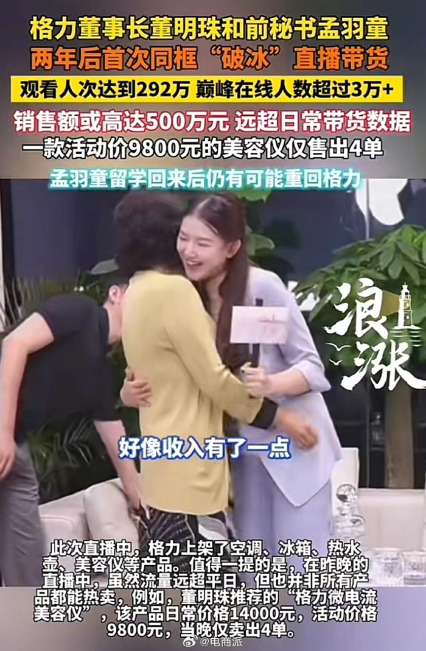 董明珠杀入抖音直播带货，风头盖过董宇辉