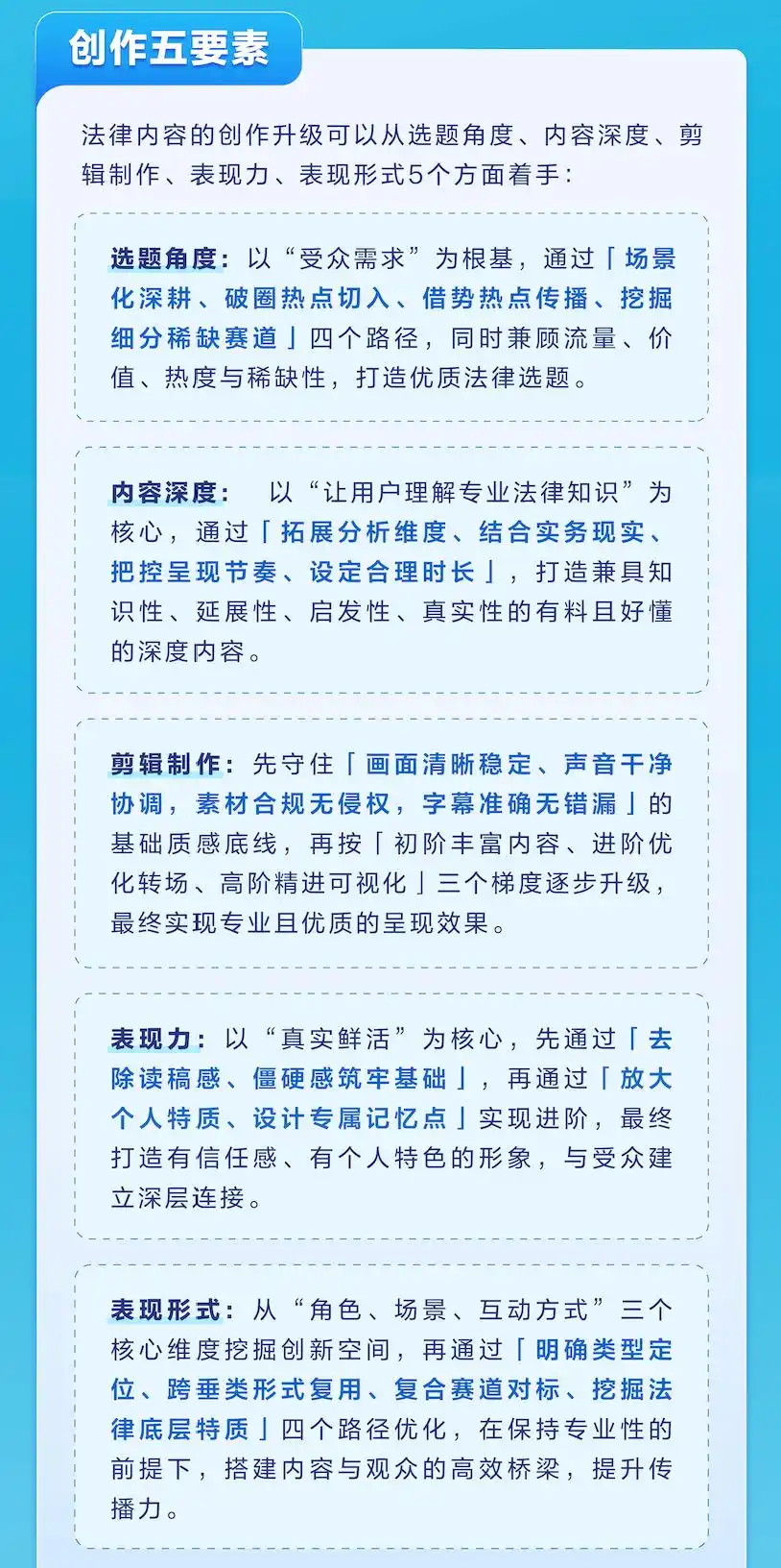 抖音发布法律内容创作规范，打击违规行为、引导优质创作