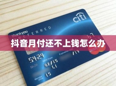 抖音月付还不上钱怎么办