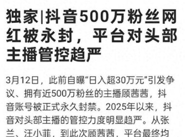 永久封号超25万个，抖音“打黑”下重拳